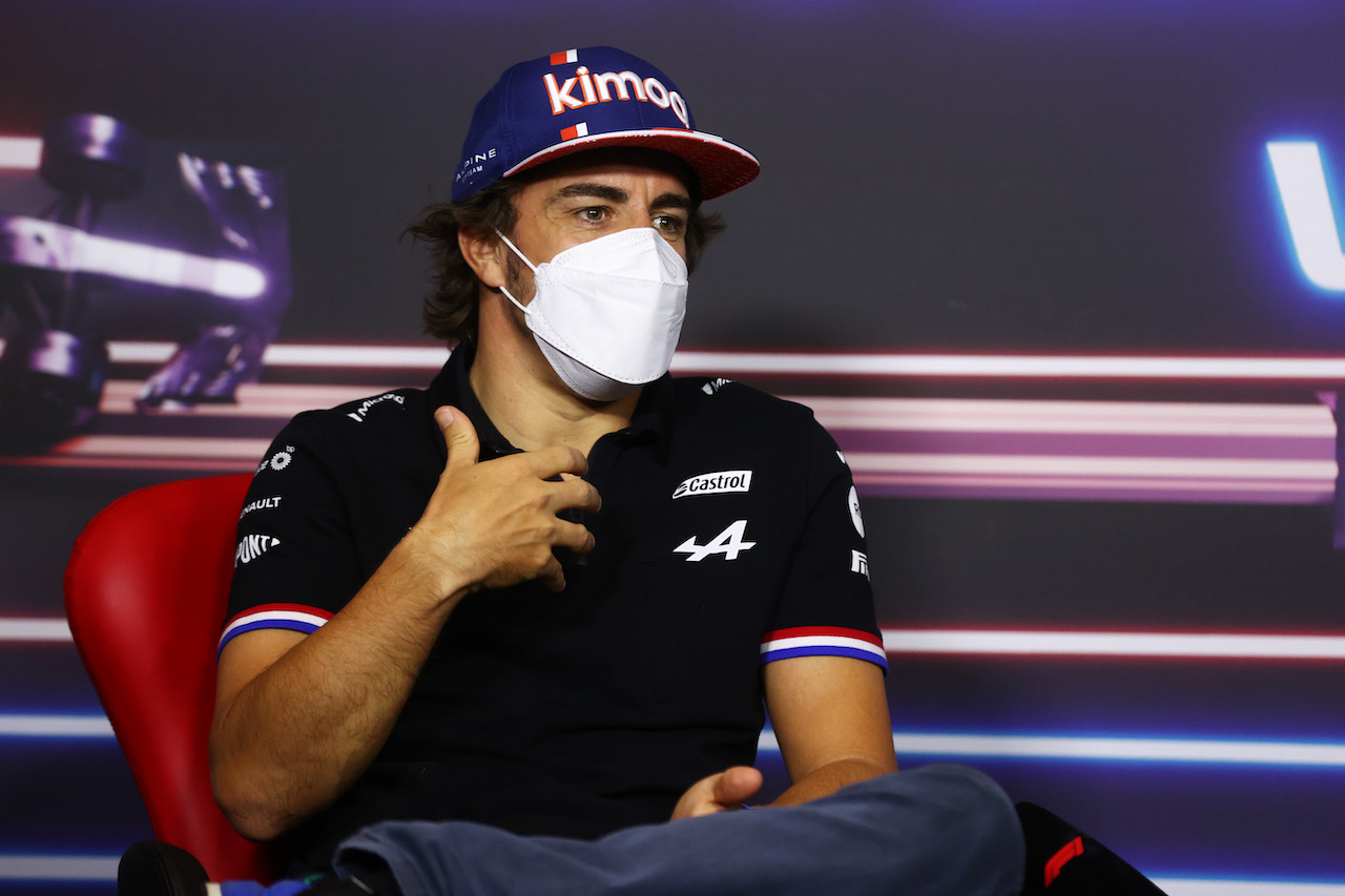 GP AUSTRIA, Fernando Alonso (ESP) Alpine F1 Team in the FIA Press Conference.
01.07.2021. Formula 1 World Championship, Rd 9, Austrian Grand Prix, Spielberg, Austria, Preparation Day.
- www.xpbimages.com, EMail: requests@xpbimages.com © Copyright: FIA Pool Image for Editorial Use Only