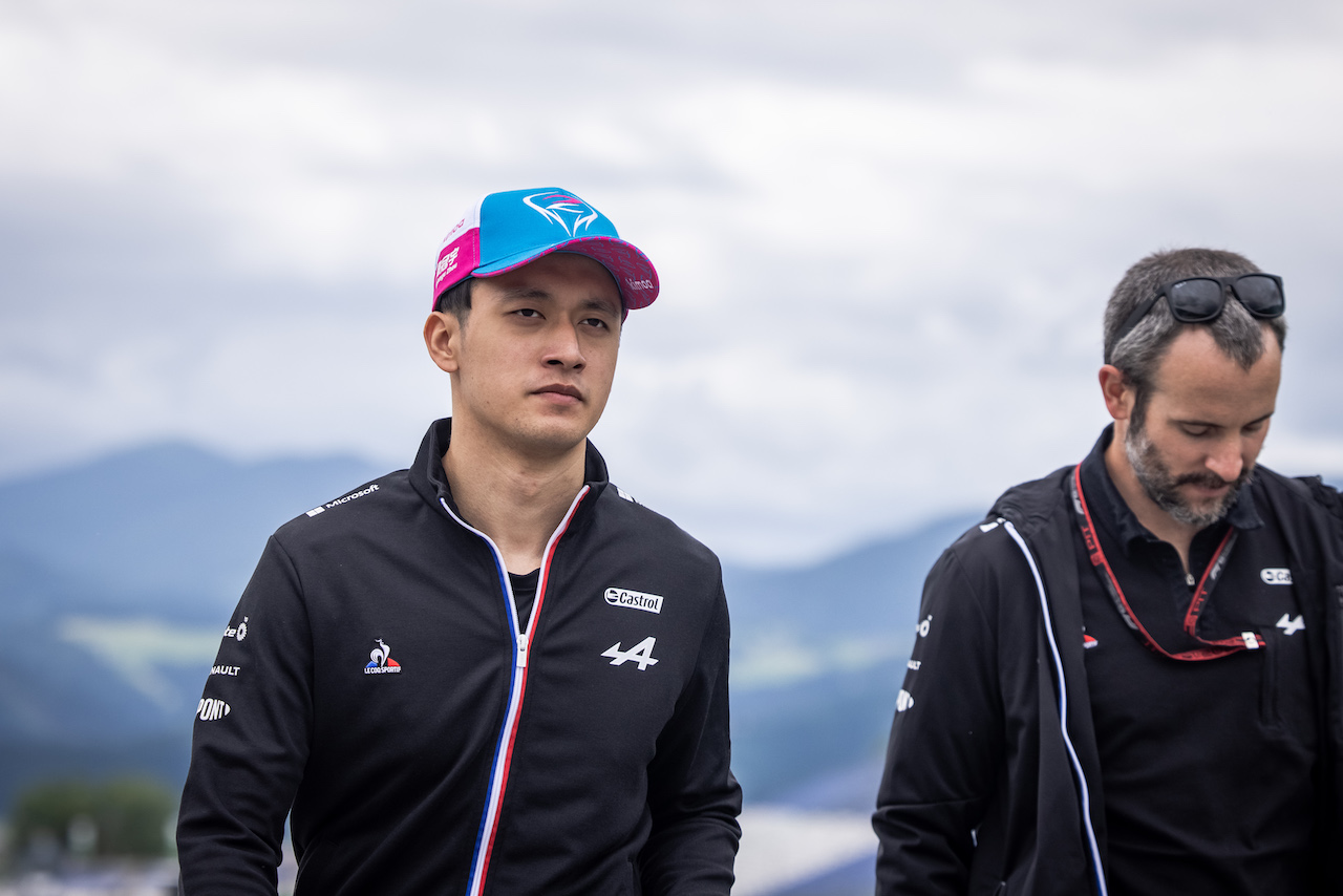 GP AUSTRIA, Guanyu Zhou (CHN) Alpine F1 Team Test Driver walks the circuit with the team.
01.07.2021. Formula 1 World Championship, Rd 9, Austrian Grand Prix, Spielberg, Austria, Preparation Day.
- www.xpbimages.com, EMail: requests@xpbimages.com © Copyright: Bearne / XPB Images