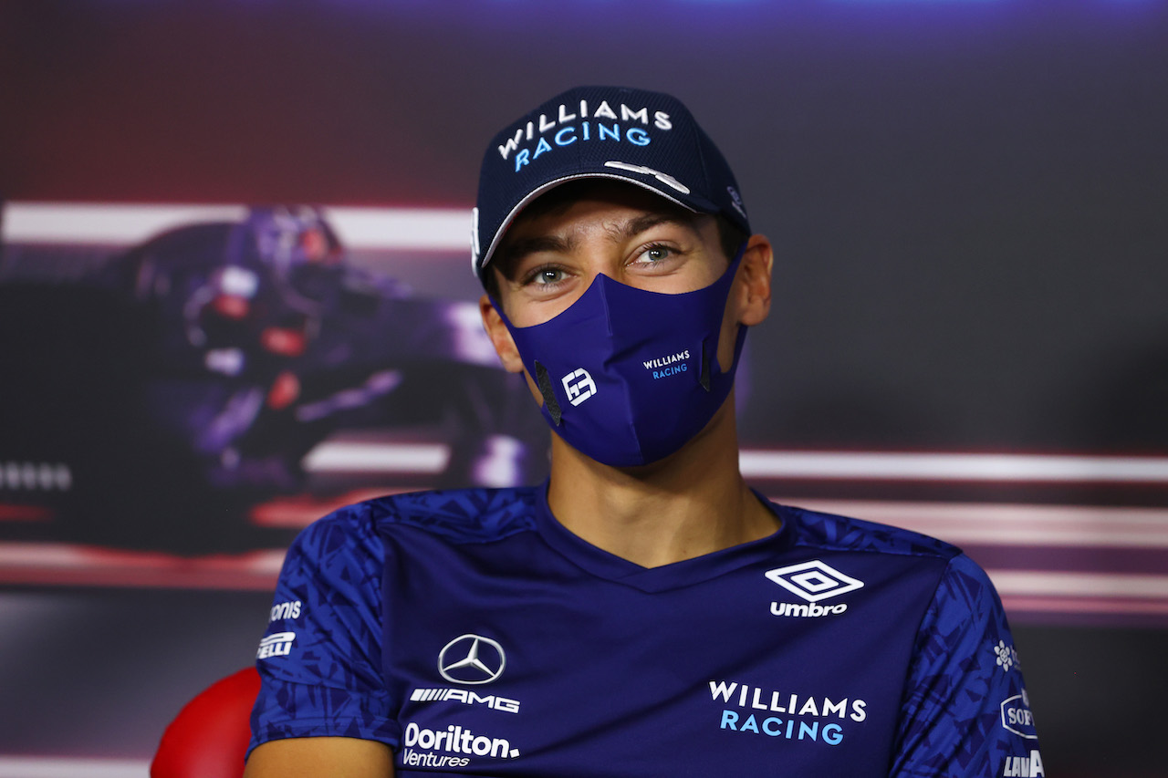 GP AUSTRIA, George Russell (GBR) Williams Racing in the FIA Press Conference.
01.07.2021. Formula 1 World Championship, Rd 9, Austrian Grand Prix, Spielberg, Austria, Preparation Day.
- www.xpbimages.com, EMail: requests@xpbimages.com © Copyright: FIA Pool Image for Editorial Use Only