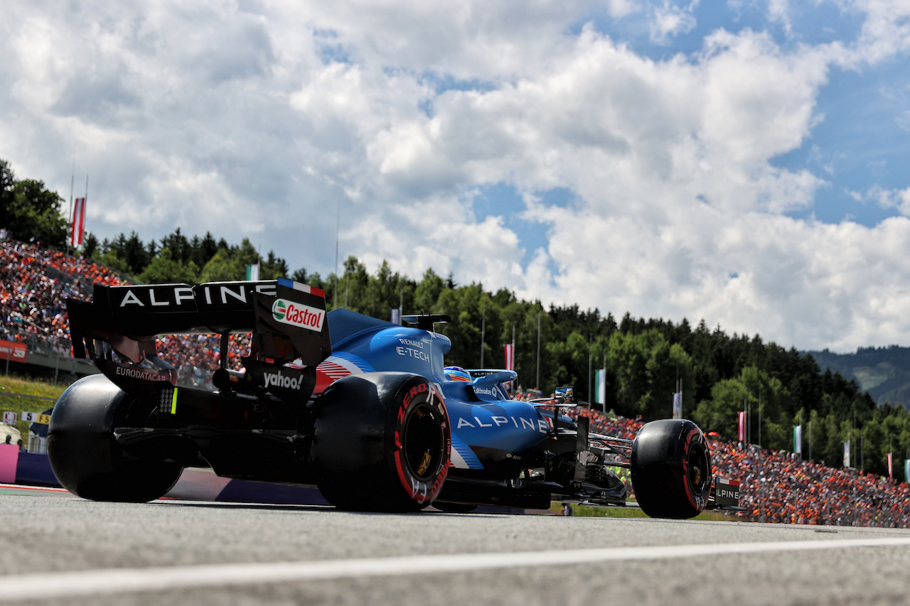 GP AUSTRIA, Fernando Alonso (ESP) Alpine F1 Team A521.
03.07.2021. Formula 1 World Championship, Rd 9, Austrian Grand Prix, Spielberg, Austria, Qualifiche Day.
- www.xpbimages.com, EMail: requests@xpbimages.com © Copyright: Batchelor / XPB Images