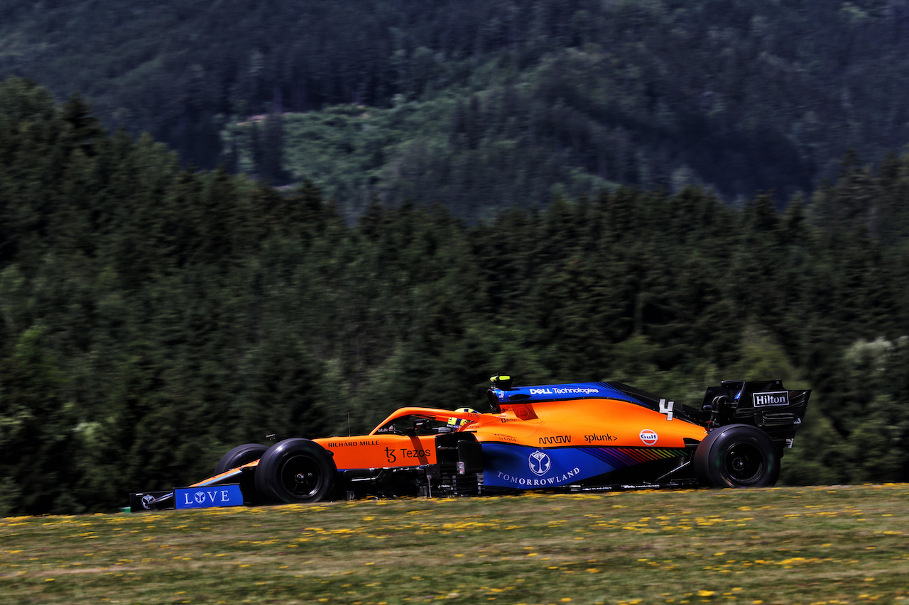 GP AUSTRIA, Lando Norris (GBR) McLaren MCL35M.
03.07.2021. Formula 1 World Championship, Rd 9, Austrian Grand Prix, Spielberg, Austria, Qualifiche Day.
- www.xpbimages.com, EMail: requests@xpbimages.com © Copyright: Batchelor / XPB Images