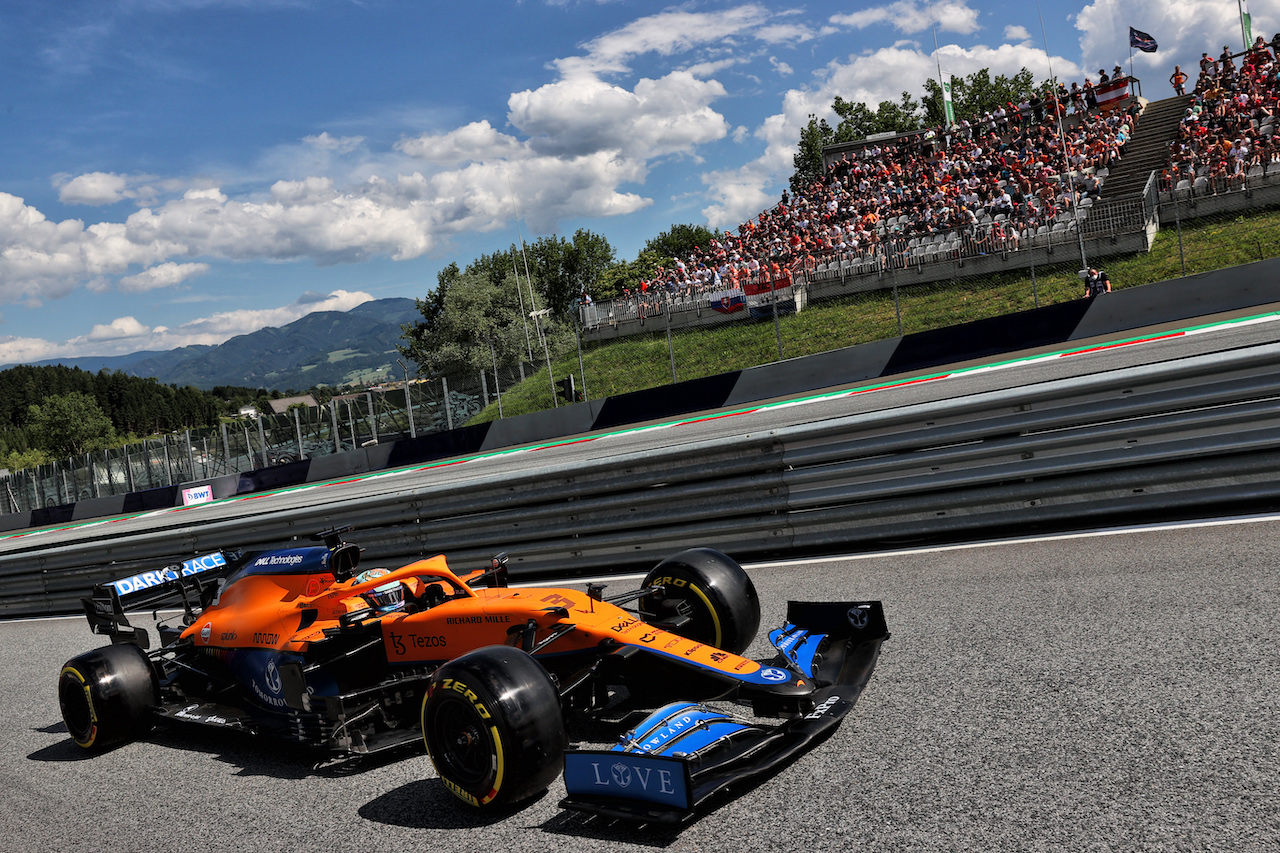 GP AUSTRIA, Daniel Ricciardo (AUS) McLaren MCL35M.
03.07.2021. Formula 1 World Championship, Rd 9, Austrian Grand Prix, Spielberg, Austria, Qualifiche Day.
- www.xpbimages.com, EMail: requests@xpbimages.com © Copyright: Batchelor / XPB Images