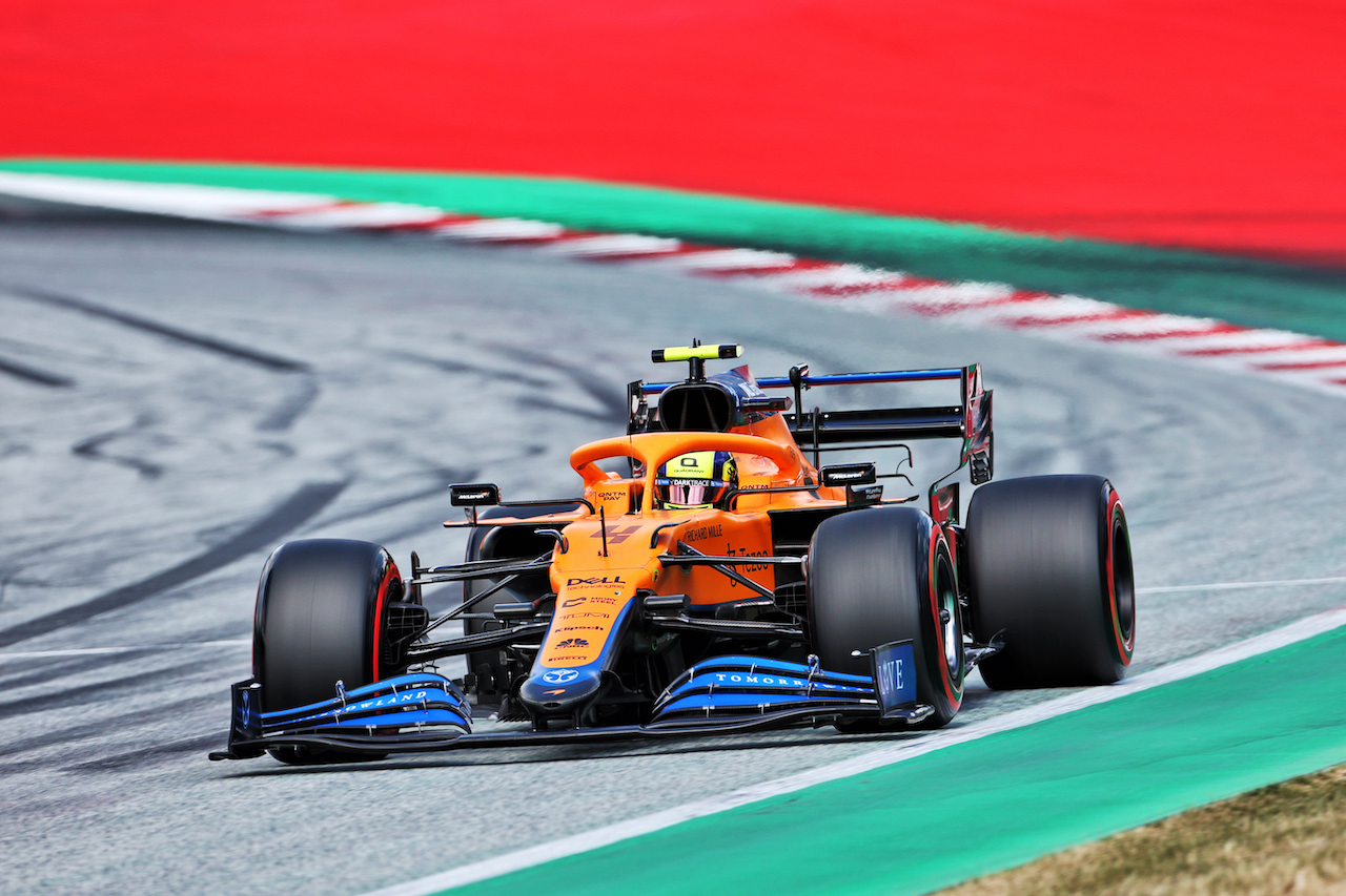 GP AUSTRIA, Lando Norris (GBR) McLaren MCL35M.
03.07.2021. Formula 1 World Championship, Rd 9, Austrian Grand Prix, Spielberg, Austria, Qualifiche Day.
- www.xpbimages.com, EMail: requests@xpbimages.com © Copyright: Charniaux / XPB Images
