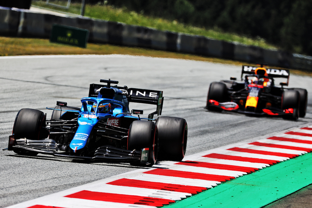 GP AUSTRIA, Fernando Alonso (ESP) Alpine F1 Team A521.
03.07.2021. Formula 1 World Championship, Rd 9, Austrian Grand Prix, Spielberg, Austria, Qualifiche Day.
- www.xpbimages.com, EMail: requests@xpbimages.com © Copyright: Batchelor / XPB Images