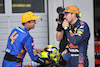 GP AUSTRIA, (L to R): Second placed Lando Norris (GBR) McLaren in qualifying parc ferme with pole sitter Max Verstappen (NLD) Red Bull Racing.
03.07.2021. Formula 1 World Championship, Rd 9, Austrian Grand Prix, Spielberg, Austria, Qualifiche Day.
- www.xpbimages.com, EMail: requests@xpbimages.com © Copyright: FIA Pool Image for Editorial Use Only
