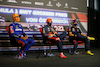 GP AUSTRIA, (L to R): Lando Norris (GBR) McLaren; Max Verstappen (NLD) Red Bull Racing; e Sergio Perez (MEX) Red Bull Racing, in the post qualifying FIA Press Conference.
03.07.2021. Formula 1 World Championship, Rd 9, Austrian Grand Prix, Spielberg, Austria, Qualifiche Day.
- www.xpbimages.com, EMail: requests@xpbimages.com © Copyright: FIA Pool Image for Editorial Use Only