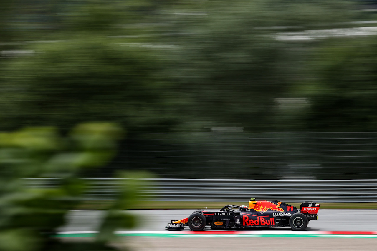 GP AUSTRIA, Sergio Perez (MEX), Red Bull Racing 
02.07.2021. Formula 1 World Championship, Rd 9, Austrian Grand Prix, Spielberg, Austria, Practice Day.
- www.xpbimages.com, EMail: requests@xpbimages.com © Copyright: Charniaux / XPB Images