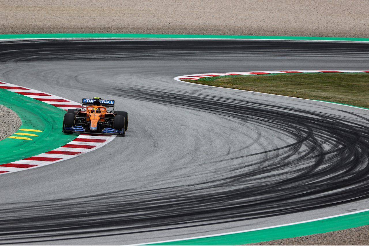 GP AUSTRIA, Lando Norris (GBR), McLaren F1 Team 
02.07.2021. Formula 1 World Championship, Rd 9, Austrian Grand Prix, Spielberg, Austria, Practice Day.
- www.xpbimages.com, EMail: requests@xpbimages.com © Copyright: Charniaux / XPB Images