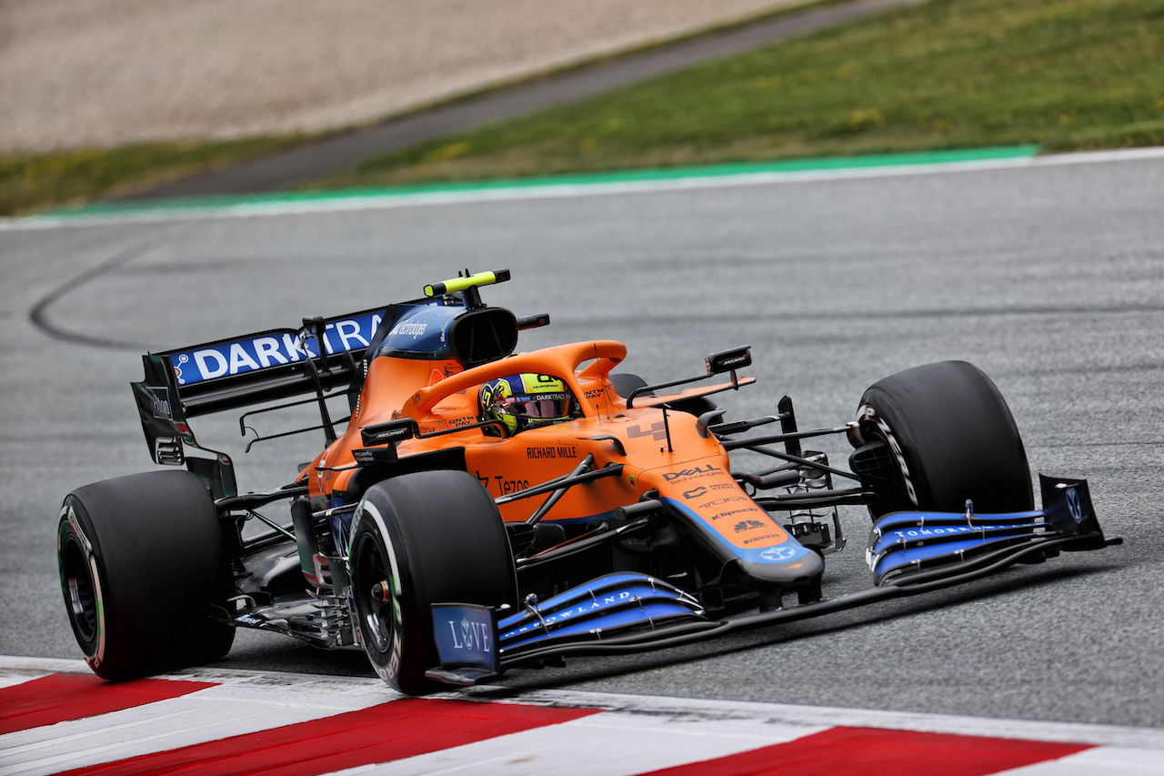 GP AUSTRIA, Lando Norris (GBR) McLaren MCL35M.
02.07.2021. Formula 1 World Championship, Rd 9, Austrian Grand Prix, Spielberg, Austria, Practice Day.
- www.xpbimages.com, EMail: requests@xpbimages.com © Copyright: Batchelor / XPB Images