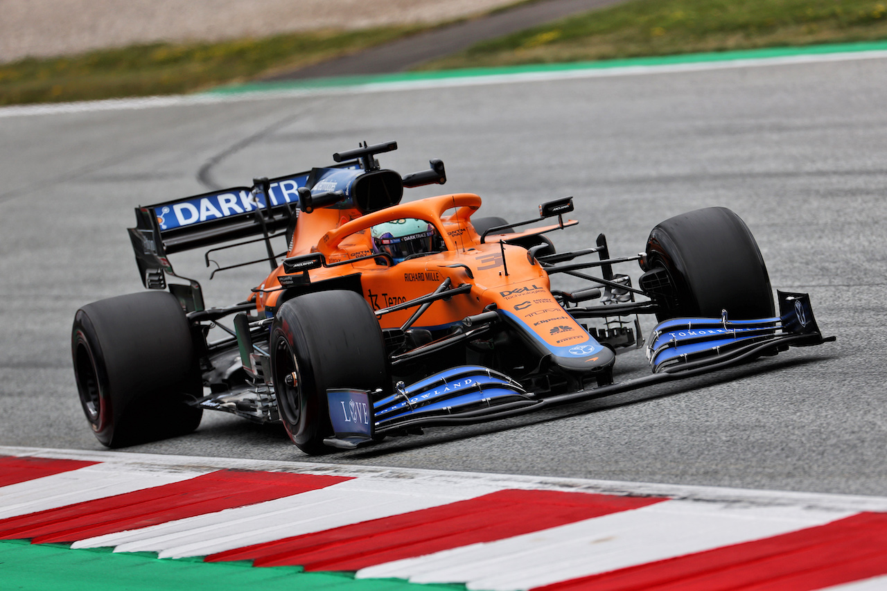 GP AUSTRIA, Daniel Ricciardo (AUS) McLaren MCL35M.
02.07.2021. Formula 1 World Championship, Rd 9, Austrian Grand Prix, Spielberg, Austria, Practice Day.
- www.xpbimages.com, EMail: requests@xpbimages.com © Copyright: Batchelor / XPB Images