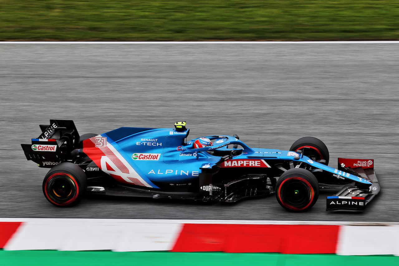 GP AUSTRIA, Esteban Ocon (FRA) Alpine F1 Team A521.
02.07.2021. Formula 1 World Championship, Rd 9, Austrian Grand Prix, Spielberg, Austria, Practice Day.
- www.xpbimages.com, EMail: requests@xpbimages.com © Copyright: Batchelor / XPB Images