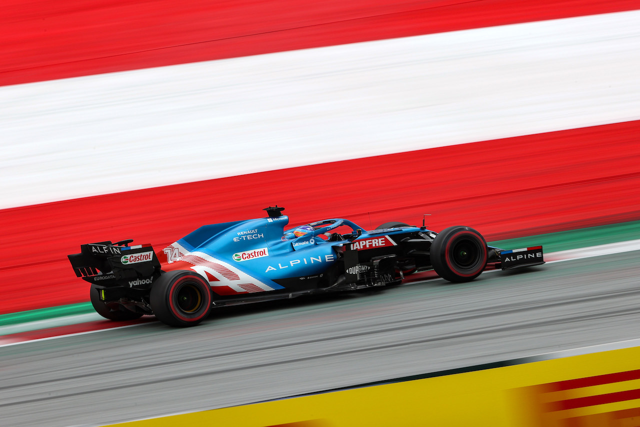 GP AUSTRIA, Fernando Alonso (ESP), Alpine F1 Team 
02.07.2021. Formula 1 World Championship, Rd 9, Austrian Grand Prix, Spielberg, Austria, Practice Day.
- www.xpbimages.com, EMail: requests@xpbimages.com ¬© Copyright: Charniaux / XPB Images