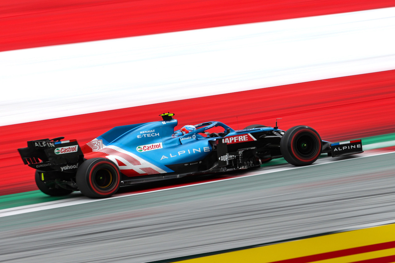 GP AUSTRIA, Esteban Ocon (FRA), Alpine F1 Team 
02.07.2021. Formula 1 World Championship, Rd 9, Austrian Grand Prix, Spielberg, Austria, Practice Day.
- www.xpbimages.com, EMail: requests@xpbimages.com © Copyright: Charniaux / XPB Images