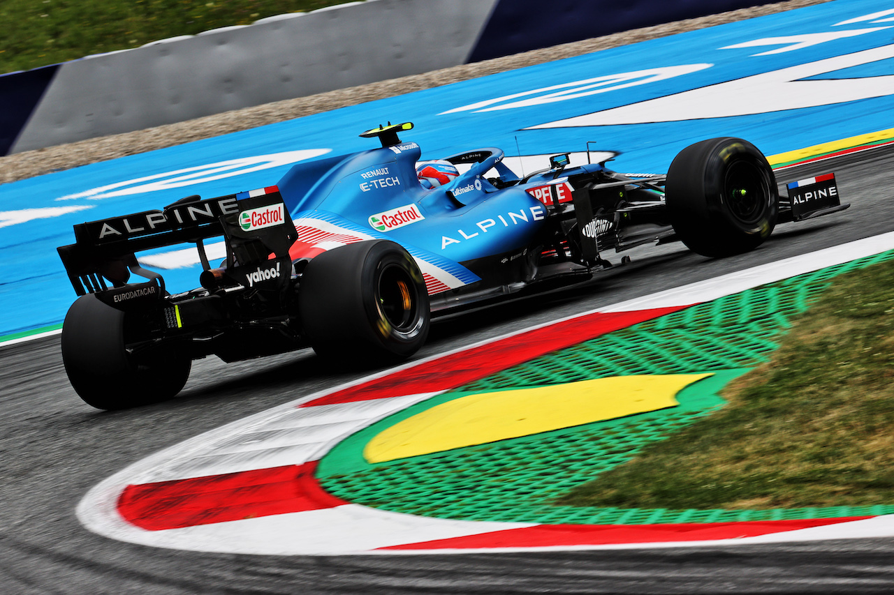GP AUSTRIA, Esteban Ocon (FRA) Alpine F1 Team A521.
02.07.2021. Formula 1 World Championship, Rd 9, Austrian Grand Prix, Spielberg, Austria, Practice Day.
- www.xpbimages.com, EMail: requests@xpbimages.com © Copyright: Batchelor / XPB Images