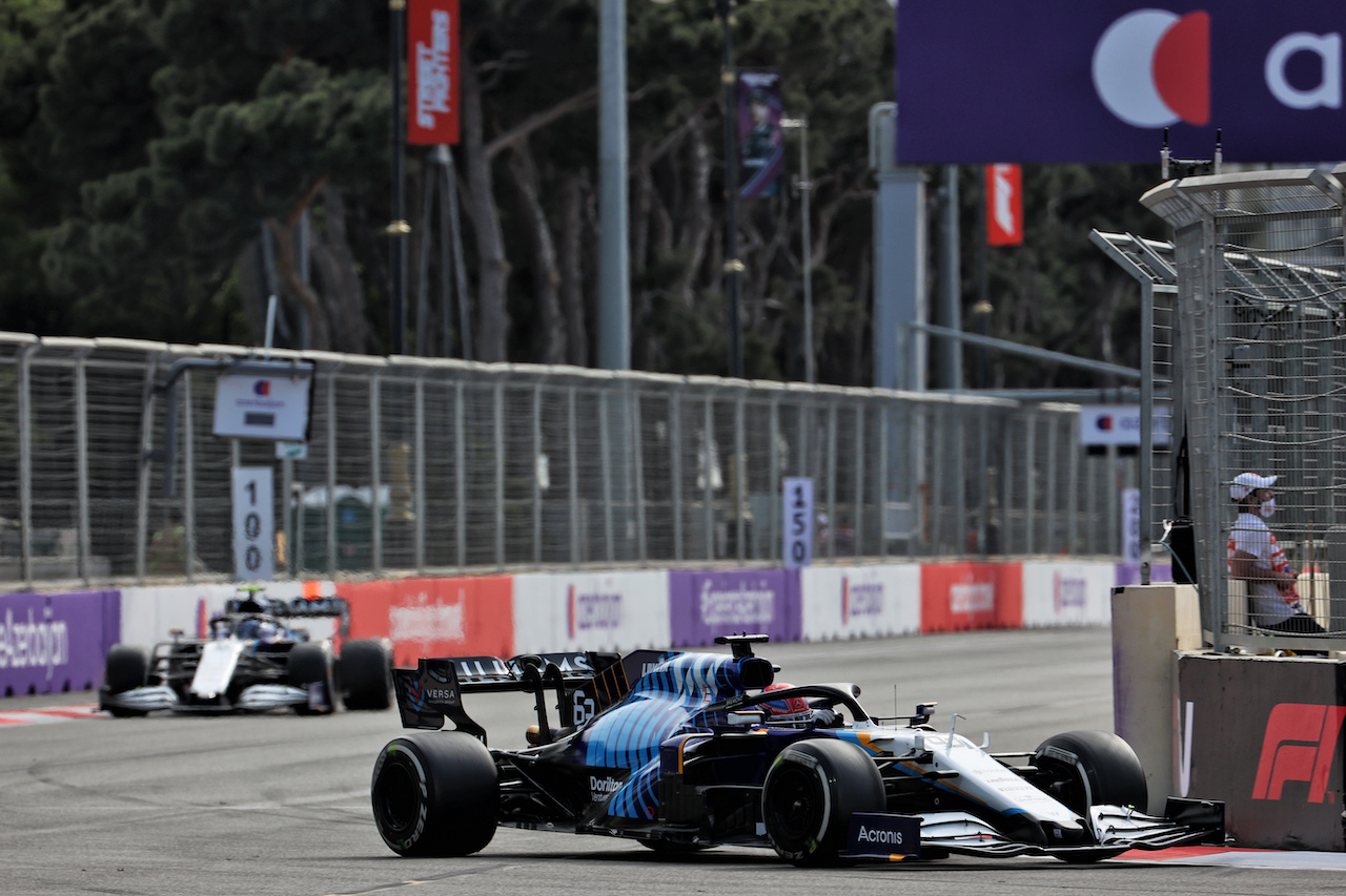GP AZERBAIJAN, George Russell (GBR) Williams Racing FW43B.
06.06.2021. Formula 1 World Championship, Rd 6, Azerbaijan Grand Prix, Baku Street Circuit, Azerbaijan, Gara Day.
- www.xpbimages.com, EMail: requests@xpbimages.com © Copyright: Batchelor / XPB Images