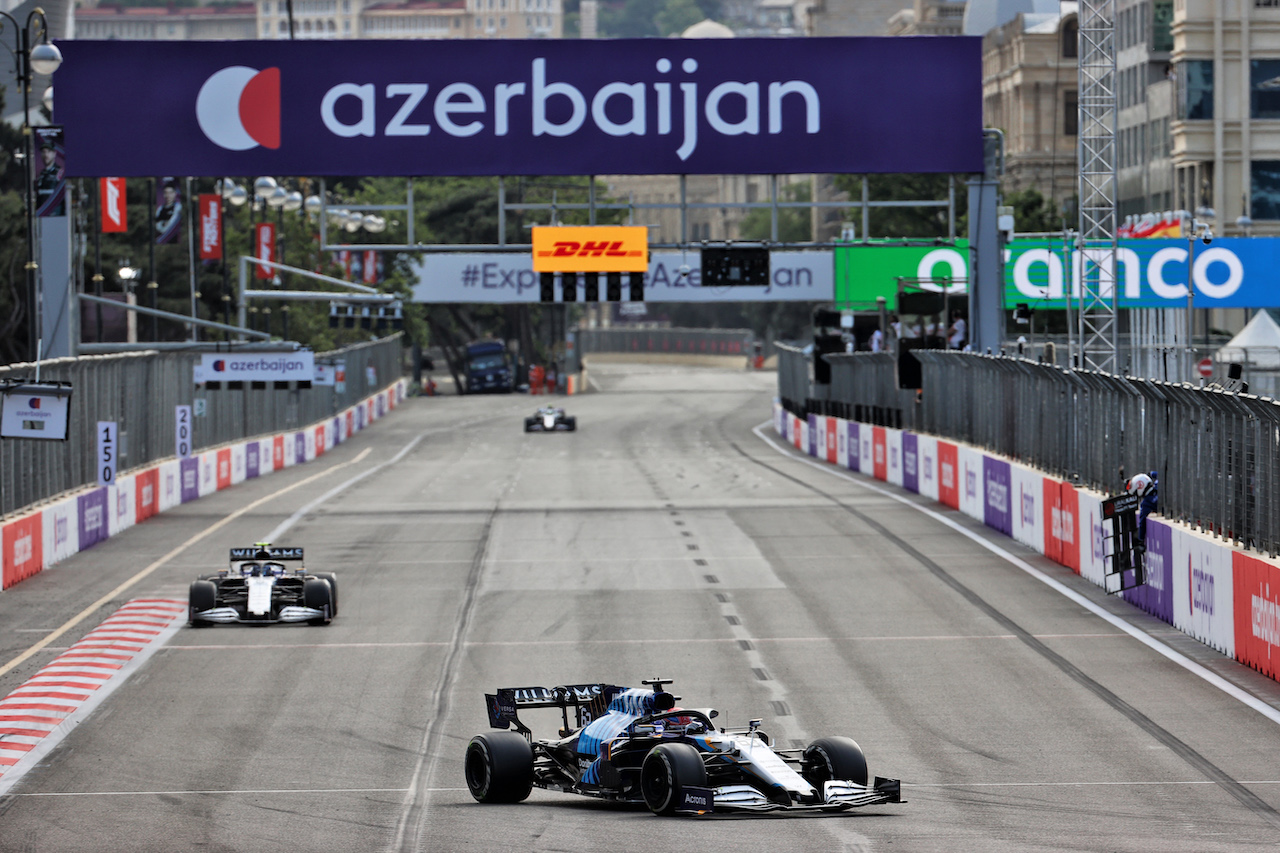 GP AZERBAIJAN, George Russell (GBR) Williams Racing FW43B.
06.06.2021. Formula 1 World Championship, Rd 6, Azerbaijan Grand Prix, Baku Street Circuit, Azerbaijan, Gara Day.
- www.xpbimages.com, EMail: requests@xpbimages.com © Copyright: Batchelor / XPB Images