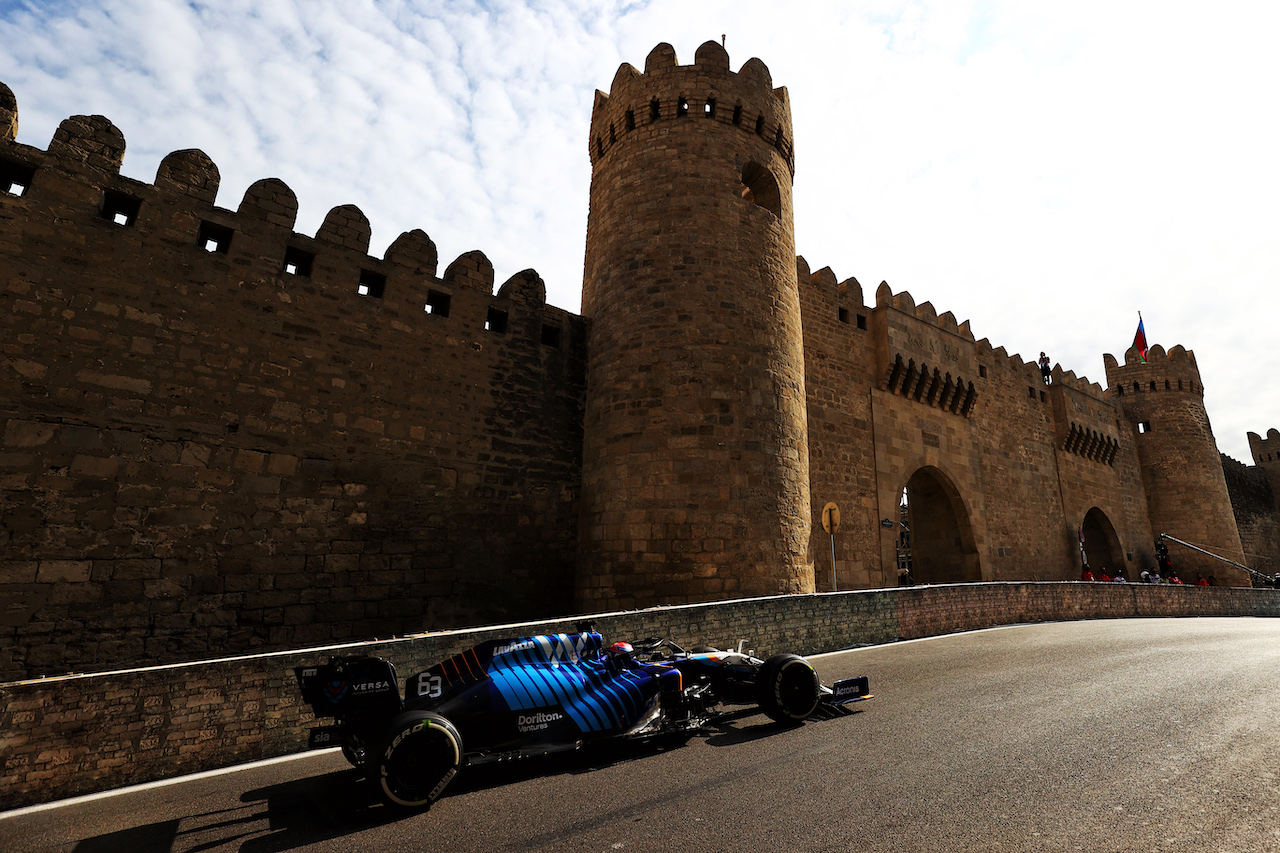 GP AZERBAIJAN, George Russell (GBR) Williams Racing FW43B.
06.06.2021. Formula 1 World Championship, Rd 6, Azerbaijan Grand Prix, Baku Street Circuit, Azerbaijan, Gara Day.
- www.xpbimages.com, EMail: requests@xpbimages.com © Copyright: Moy / XPB Images