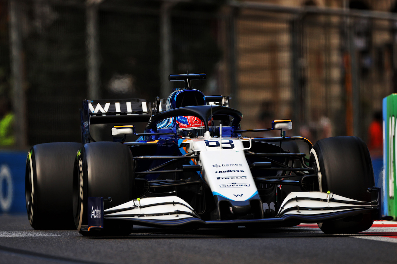 GP AZERBAIJAN, George Russell (GBR) Williams Racing FW43B.
06.06.2021. Formula 1 World Championship, Rd 6, Azerbaijan Grand Prix, Baku Street Circuit, Azerbaijan, Gara Day.
- www.xpbimages.com, EMail: requests@xpbimages.com © Copyright: Moy / XPB Images