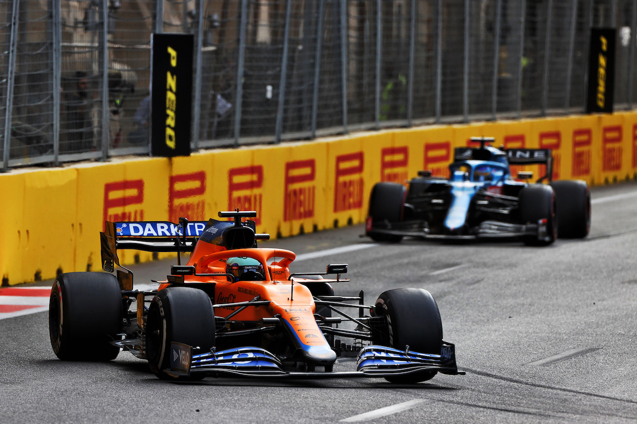 GP AZERBAIJAN, Daniel Ricciardo (AUS) McLaren MCL35M.
06.06.2021. Formula 1 World Championship, Rd 6, Azerbaijan Grand Prix, Baku Street Circuit, Azerbaijan, Gara Day.
- www.xpbimages.com, EMail: requests@xpbimages.com © Copyright: Moy / XPB Images