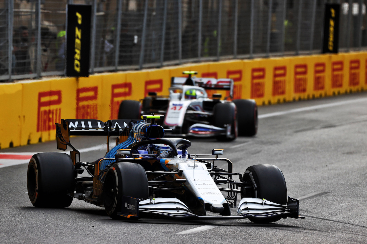 GP AZERBAIJAN, Nicholas Latifi (CDN) Williams Racing FW43B.
06.06.2021. Formula 1 World Championship, Rd 6, Azerbaijan Grand Prix, Baku Street Circuit, Azerbaijan, Gara Day.
- www.xpbimages.com, EMail: requests@xpbimages.com © Copyright: Moy / XPB Images