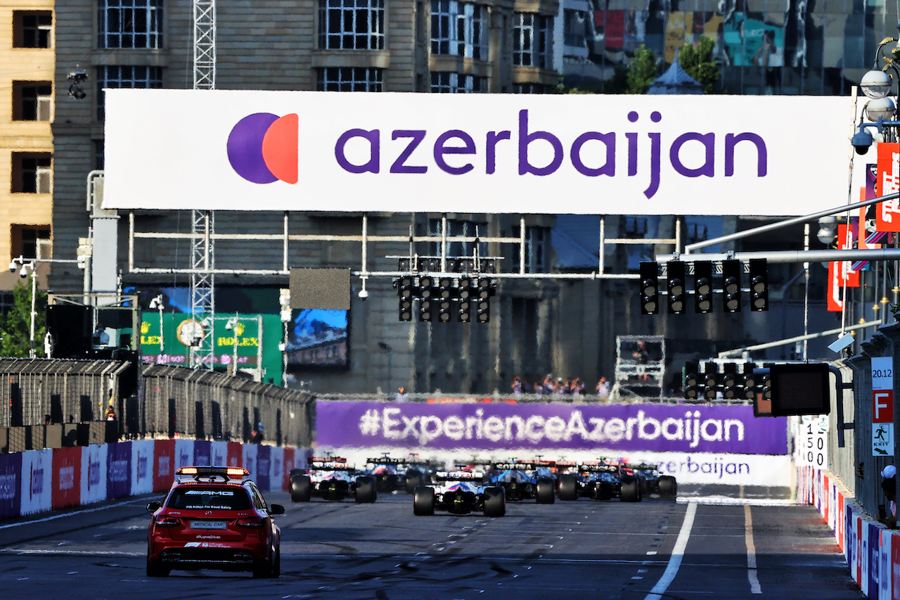 GP AZERBAIJAN, The repartenza of the race.
06.06.2021. Formula 1 World Championship, Rd 6, Azerbaijan Grand Prix, Baku Street Circuit, Azerbaijan, Gara Day.
- www.xpbimages.com, EMail: requests@xpbimages.com © Copyright: Moy / XPB Images