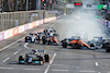 GP AZERBAIJAN, Lewis Hamilton (GBR) Mercedes AMG F1 W12 locks up under braking e runs wide at the repartenza of the race.
06.06.2021. Formula 1 World Championship, Rd 6, Azerbaijan Grand Prix, Baku Street Circuit, Azerbaijan, Gara Day.
- www.xpbimages.com, EMail: requests@xpbimages.com © Copyright: Batchelor / XPB Images
