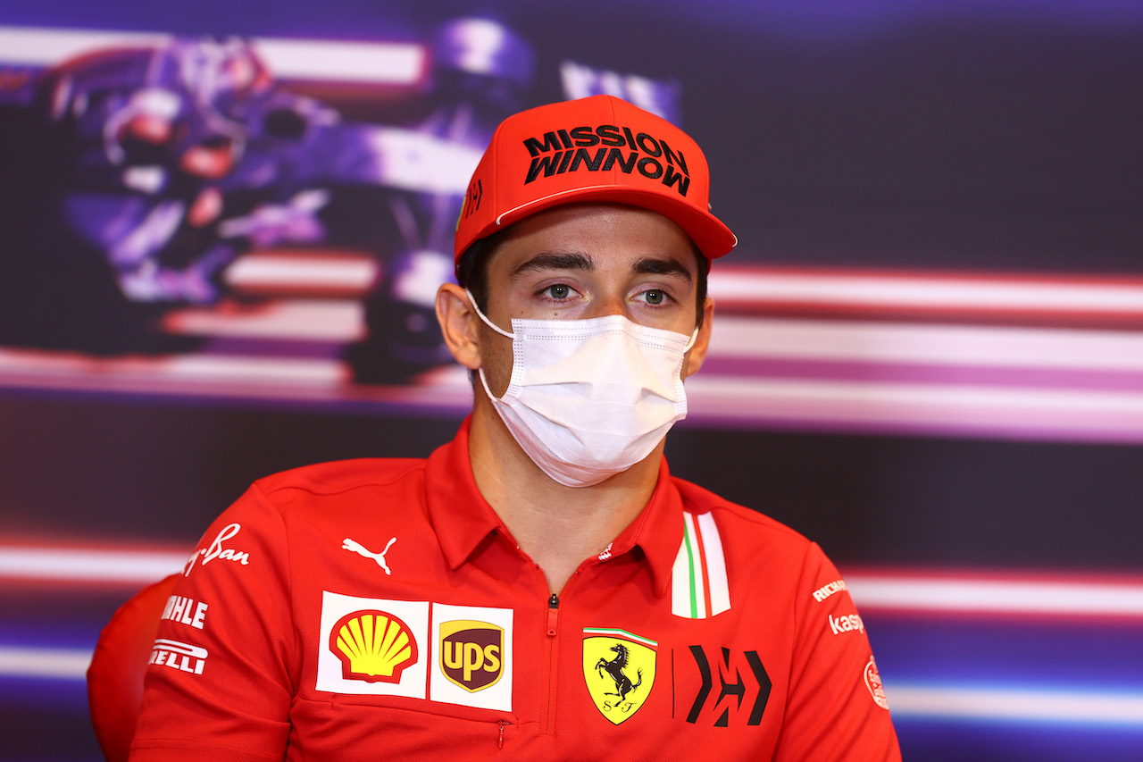 GP AZERBAIJAN, Charles Leclerc (MON) Ferrari in the FIA Press Conference.
03.06.2021. Formula 1 World Championship, Rd 6, Azerbaijan Grand Prix, Baku Street Circuit, Azerbaijan, Preparation Day.
- www.xpbimages.com, EMail: requests@xpbimages.com © Copyright: FIA Pool Image for Editorial Use Only