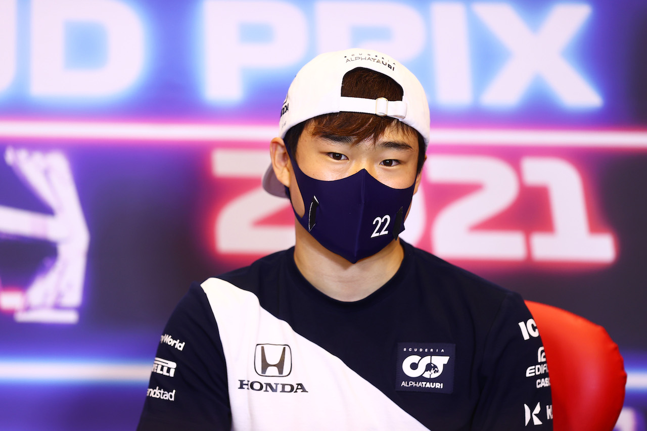 GP AZERBAIJAN, Yuki Tsunoda (JPN) AlphaTauri in the FIA Press Conference.
03.06.2021. Formula 1 World Championship, Rd 6, Azerbaijan Grand Prix, Baku Street Circuit, Azerbaijan, Preparation Day.
- www.xpbimages.com, EMail: requests@xpbimages.com © Copyright: FIA Pool Image for Editorial Use Only