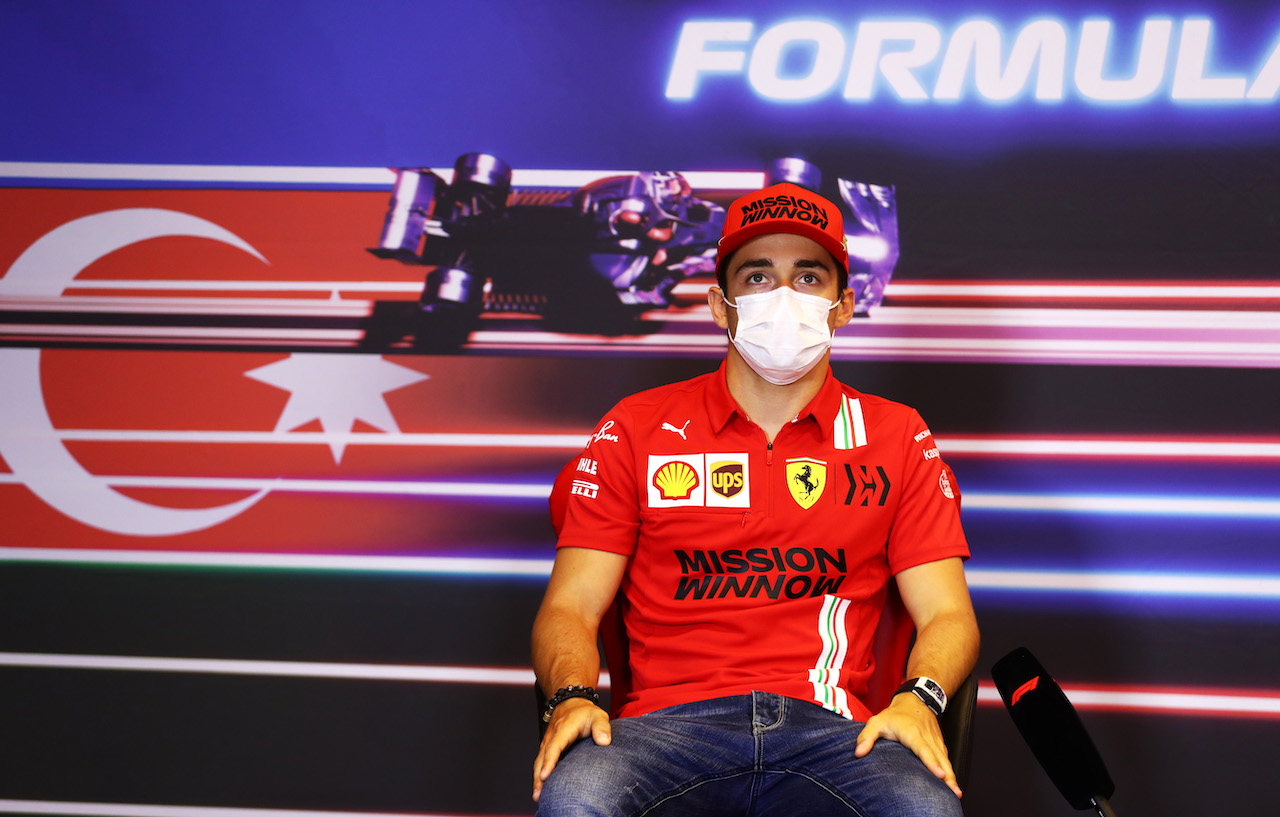 GP AZERBAIJAN, Charles Leclerc (MON) Ferrari in the FIA Press Conference.
03.06.2021. Formula 1 World Championship, Rd 6, Azerbaijan Grand Prix, Baku Street Circuit, Azerbaijan, Preparation Day.
- www.xpbimages.com, EMail: requests@xpbimages.com © Copyright: FIA Pool Image for Editorial Use Only