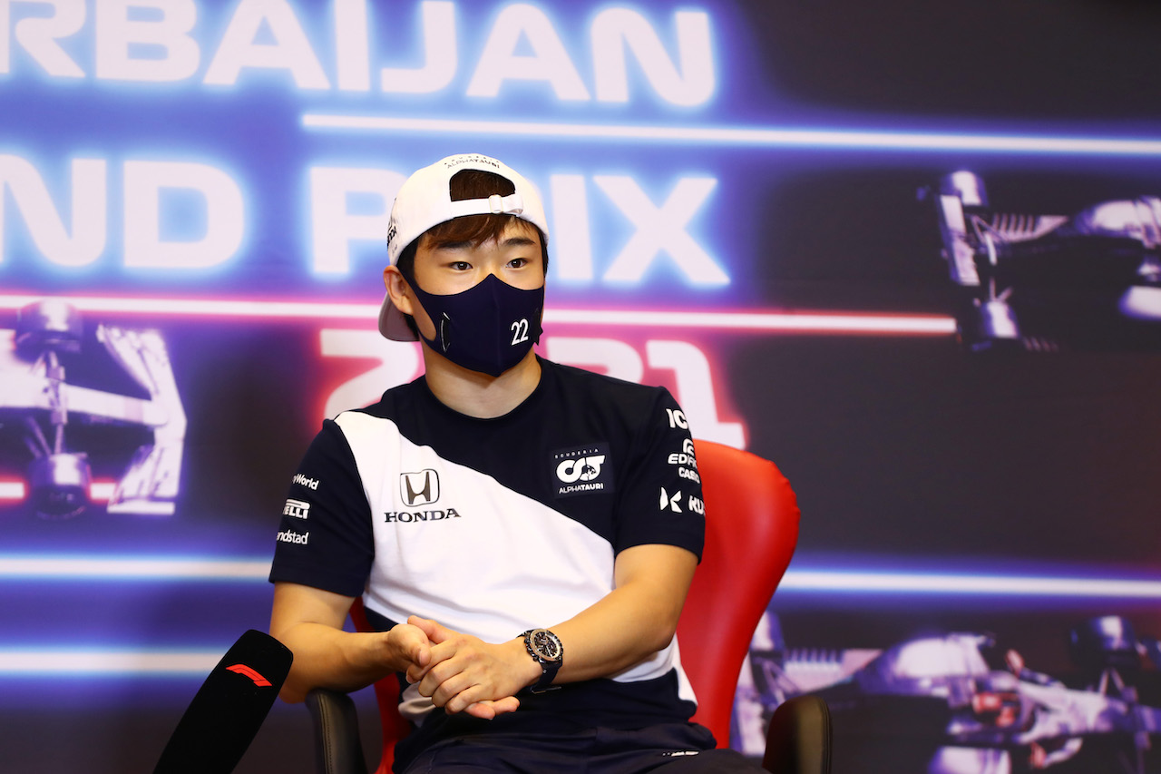 GP AZERBAIJAN, Yuki Tsunoda (JPN) AlphaTauri in the FIA Press Conference.
03.06.2021. Formula 1 World Championship, Rd 6, Azerbaijan Grand Prix, Baku Street Circuit, Azerbaijan, Preparation Day.
- www.xpbimages.com, EMail: requests@xpbimages.com © Copyright: FIA Pool Image for Editorial Use Only
