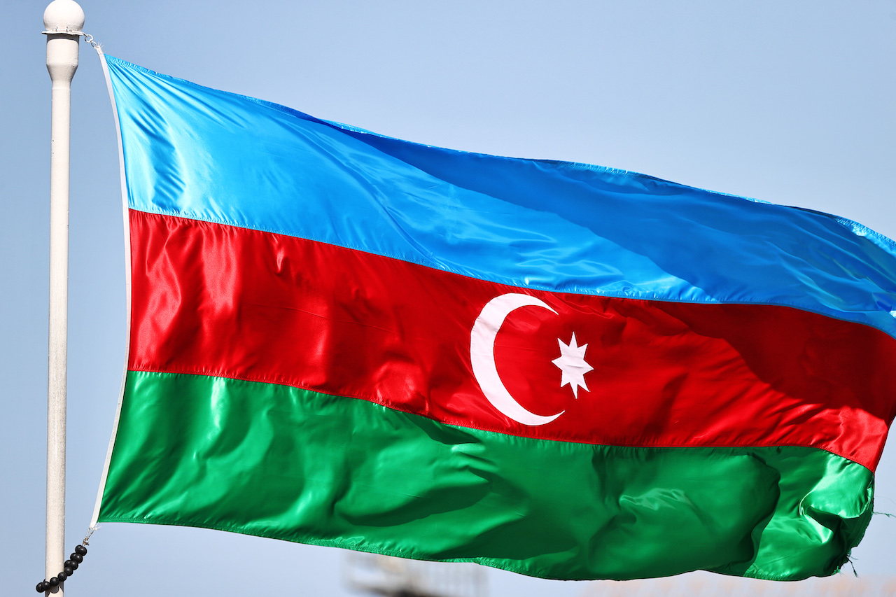 GP AZERBAIJAN, Circuit Atmosfera - Azerbaijan flag.
03.06.2021. Formula 1 World Championship, Rd 6, Azerbaijan Grand Prix, Baku Street Circuit, Azerbaijan, Preparation Day.
- www.xpbimages.com, EMail: requests@xpbimages.com © Copyright: Moy / XPB Images