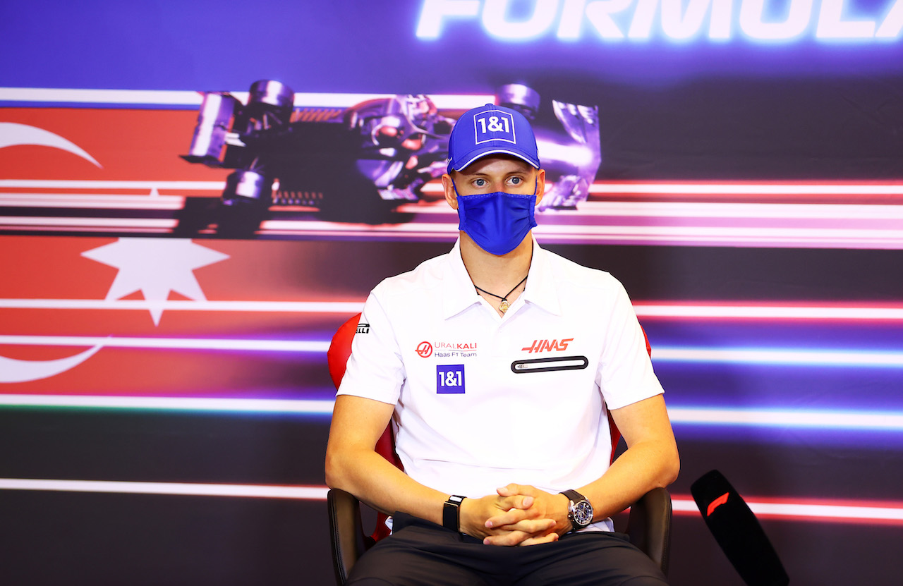 GP AZERBAIJAN, Mick Schumacher (GER) Haas F1 Team in the FIA Press Conference.
03.06.2021. Formula 1 World Championship, Rd 6, Azerbaijan Grand Prix, Baku Street Circuit, Azerbaijan, Preparation Day.
- www.xpbimages.com, EMail: requests@xpbimages.com © Copyright: FIA Pool Image for Editorial Use Only