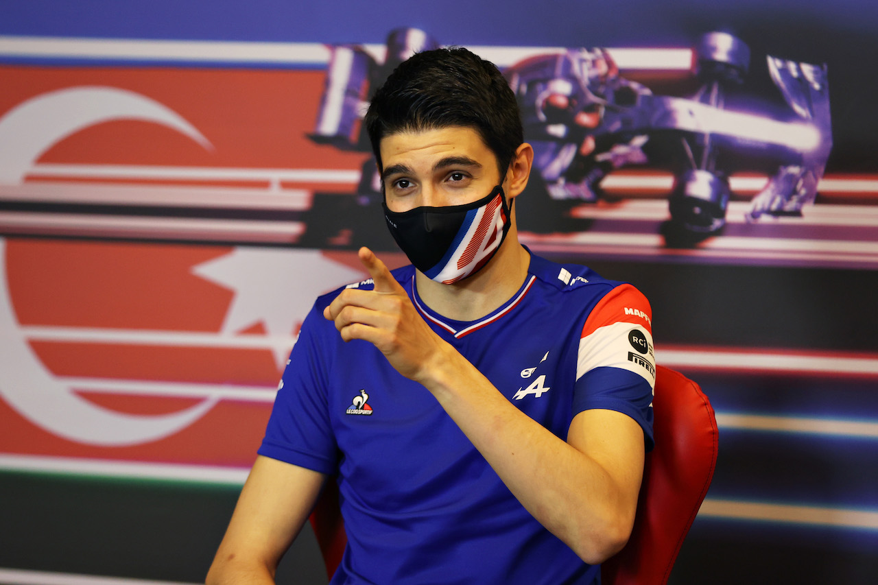 GP AZERBAIJAN, Esteban Ocon (FRA) Alpine F1 Team in hte FIA Press Conference.
03.06.2021. Formula 1 World Championship, Rd 6, Azerbaijan Grand Prix, Baku Street Circuit, Azerbaijan, Preparation Day.
- www.xpbimages.com, EMail: requests@xpbimages.com © Copyright: FIA Pool Image for Editorial Use Only
