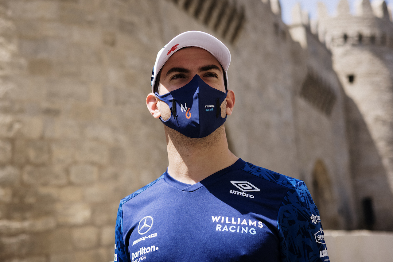 GP AZERBAIJAN, Nicholas Latifi (CDN) Williams Racing walks the circuit.
03.06.2021. Formula 1 World Championship, Rd 6, Azerbaijan Grand Prix, Baku Street Circuit, Azerbaijan, Preparation Day.
- www.xpbimages.com, EMail: requests@xpbimages.com © Copyright: Bearne / XPB Images