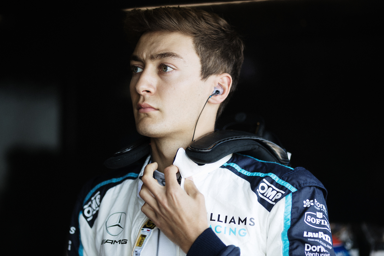 GP AZERBAIJAN, George Russell (GBR) Williams Racing.
05.06.2021. Formula 1 World Championship, Rd 6, Azerbaijan Grand Prix, Baku Street Circuit, Azerbaijan, Qualifiche Day.
- www.xpbimages.com, EMail: requests@xpbimages.com © Copyright: Bearne / XPB Images