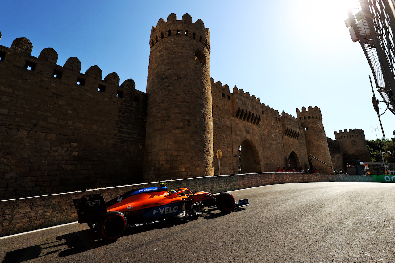 GP AZERBAIJAN, Lando Norris (GBR) McLaren MCL35M.
05.06.2021. Formula 1 World Championship, Rd 6, Azerbaijan Grand Prix, Baku Street Circuit, Azerbaijan, Qualifiche Day.
- www.xpbimages.com, EMail: requests@xpbimages.com © Copyright: Moy / XPB Images