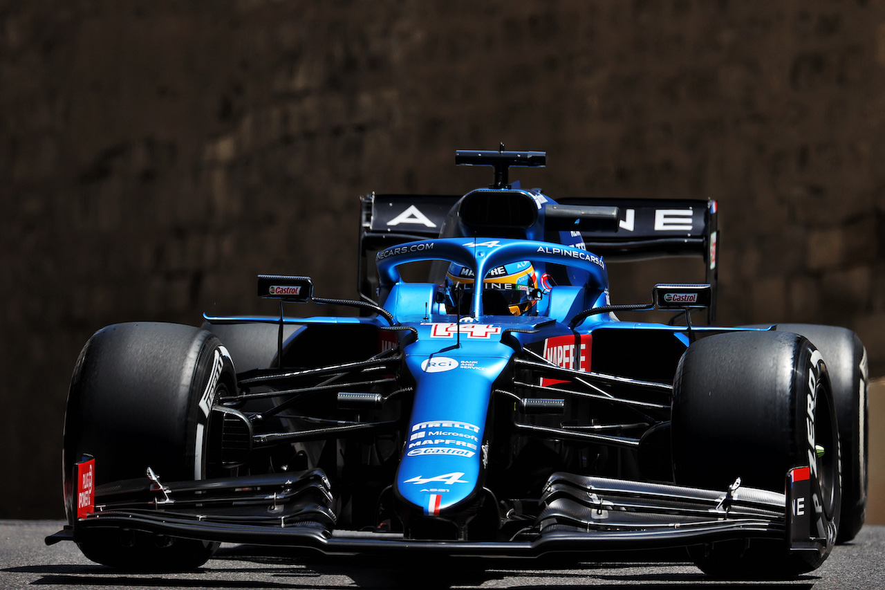 GP AZERBAIJAN, Fernando Alonso (ESP) Alpine F1 Team A521.
04.06.2021. Formula 1 World Championship, Rd 6, Azerbaijan Grand Prix, Baku Street Circuit, Azerbaijan, Practice Day.
- www.xpbimages.com, EMail: requests@xpbimages.com © Copyright: Batchelor / XPB Images