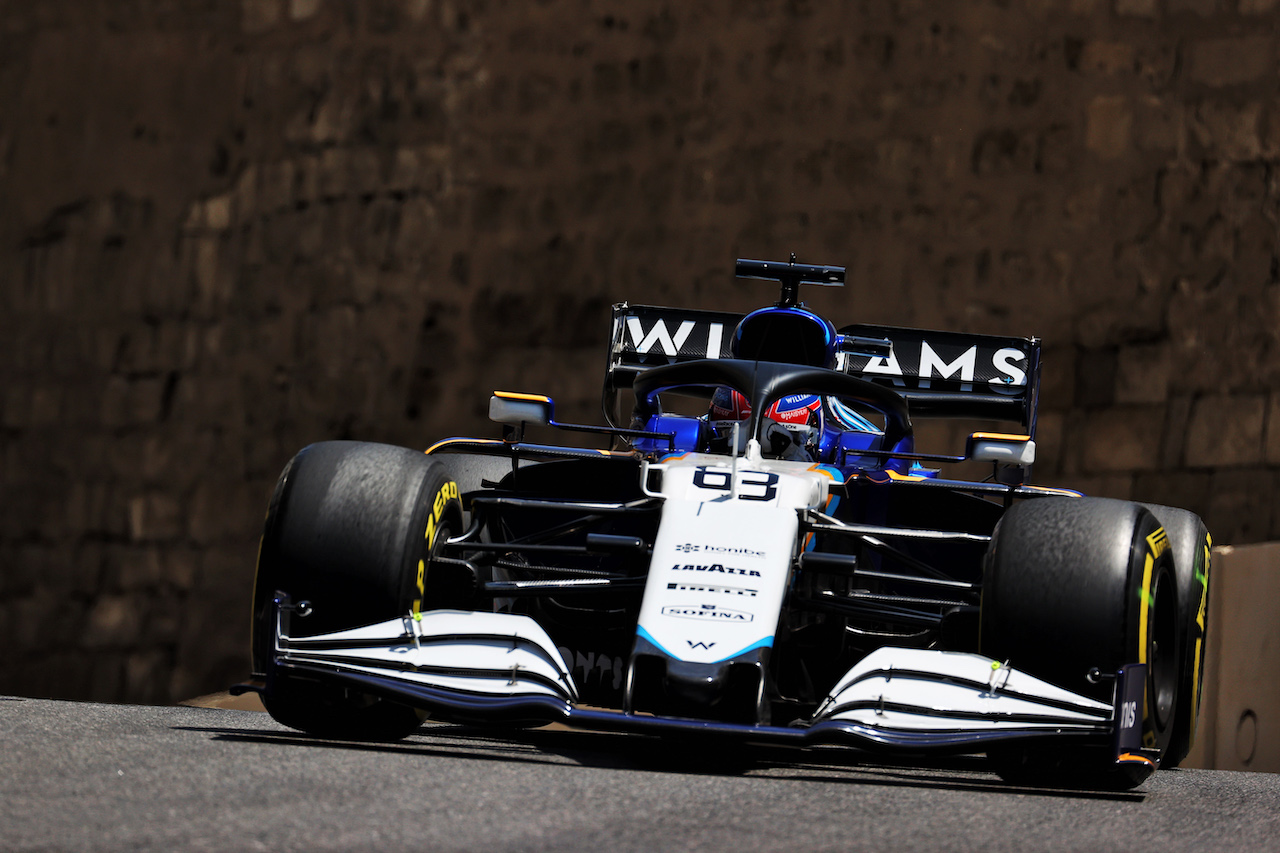 GP AZERBAIJAN, George Russell (GBR) Williams Racing FW43B.
04.06.2021. Formula 1 World Championship, Rd 6, Azerbaijan Grand Prix, Baku Street Circuit, Azerbaijan, Practice Day.
- www.xpbimages.com, EMail: requests@xpbimages.com © Copyright: Batchelor / XPB Images