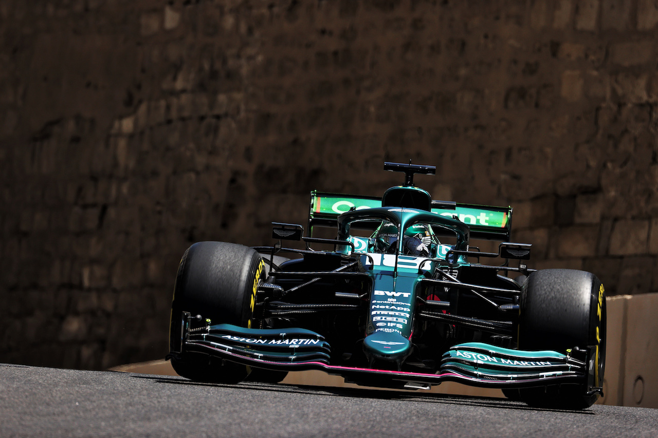 GP AZERBAIJAN, Lance Stroll (CDN) Aston Martin F1 Team AMR21.
04.06.2021. Formula 1 World Championship, Rd 6, Azerbaijan Grand Prix, Baku Street Circuit, Azerbaijan, Practice Day.
- www.xpbimages.com, EMail: requests@xpbimages.com © Copyright: Batchelor / XPB Images