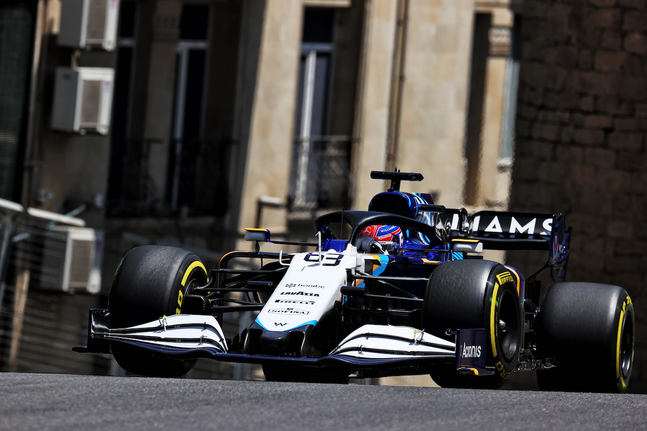 GP AZERBAIJAN, George Russell (GBR) Williams Racing FW43B.
04.06.2021. Formula 1 World Championship, Rd 6, Azerbaijan Grand Prix, Baku Street Circuit, Azerbaijan, Practice Day.
- www.xpbimages.com, EMail: requests@xpbimages.com © Copyright: Batchelor / XPB Images