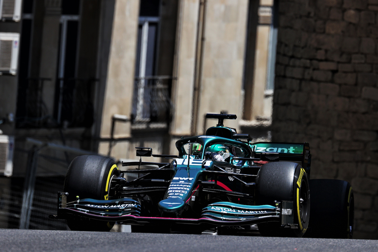 GP AZERBAIJAN, Lance Stroll (CDN) Aston Martin F1 Team AMR21.
04.06.2021. Formula 1 World Championship, Rd 6, Azerbaijan Grand Prix, Baku Street Circuit, Azerbaijan, Practice Day.
- www.xpbimages.com, EMail: requests@xpbimages.com © Copyright: Batchelor / XPB Images
