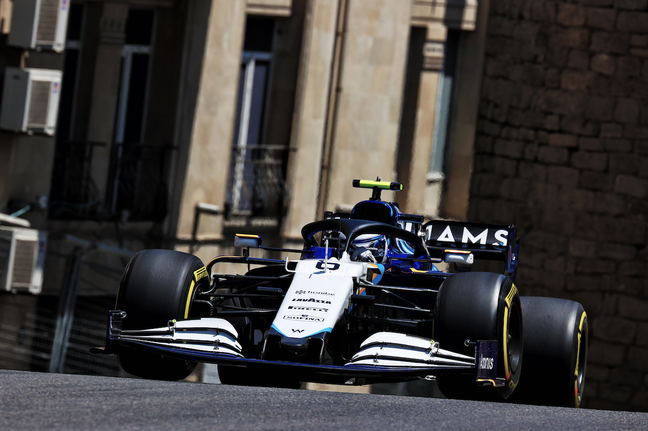 GP AZERBAIJAN, Nicholas Latifi (CDN) Williams Racing FW43B.
04.06.2021. Formula 1 World Championship, Rd 6, Azerbaijan Grand Prix, Baku Street Circuit, Azerbaijan, Practice Day.
- www.xpbimages.com, EMail: requests@xpbimages.com © Copyright: Batchelor / XPB Images