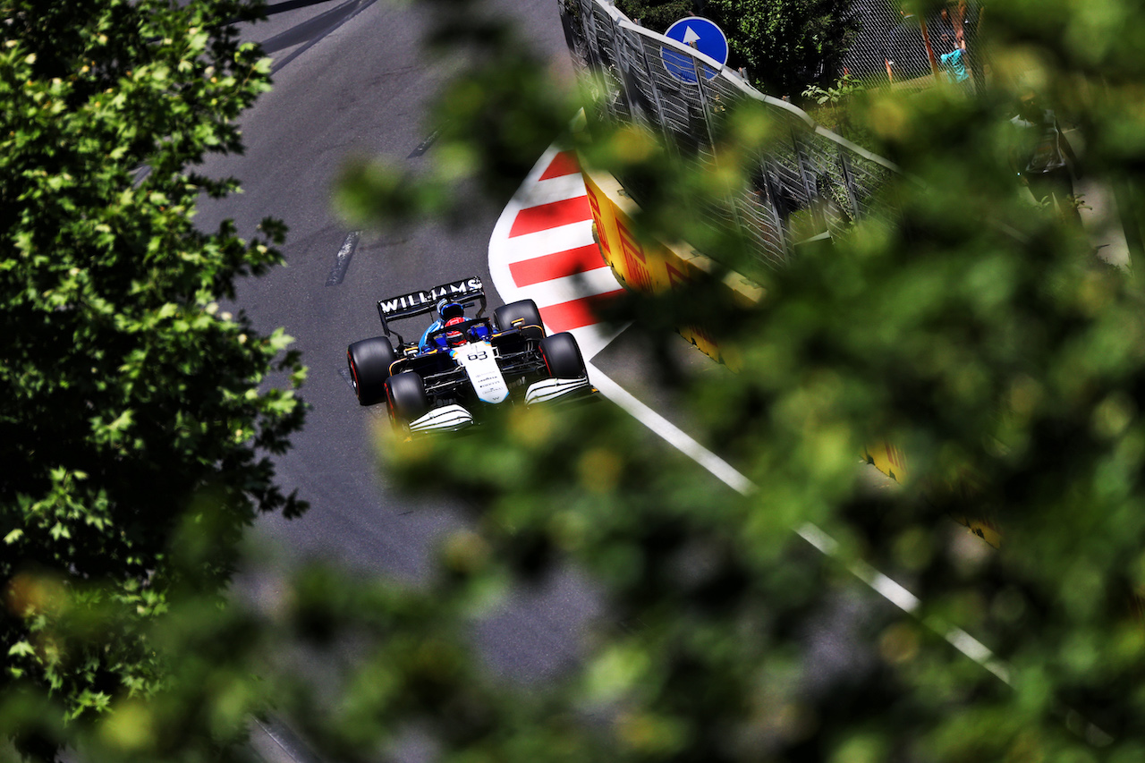 GP AZERBAIJAN, George Russell (GBR) Williams Racing FW43B.
04.06.2021. Formula 1 World Championship, Rd 6, Azerbaijan Grand Prix, Baku Street Circuit, Azerbaijan, Practice Day.
- www.xpbimages.com, EMail: requests@xpbimages.com © Copyright: Moy / XPB Images