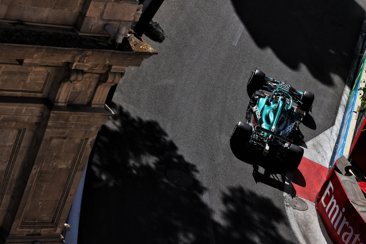 GP AZERBAIJAN, Lance Stroll (CDN) Aston Martin F1 Team AMR21.
04.06.2021. Formula 1 World Championship, Rd 6, Azerbaijan Grand Prix, Baku Street Circuit, Azerbaijan, Practice Day.
- www.xpbimages.com, EMail: requests@xpbimages.com © Copyright: Batchelor / XPB Images