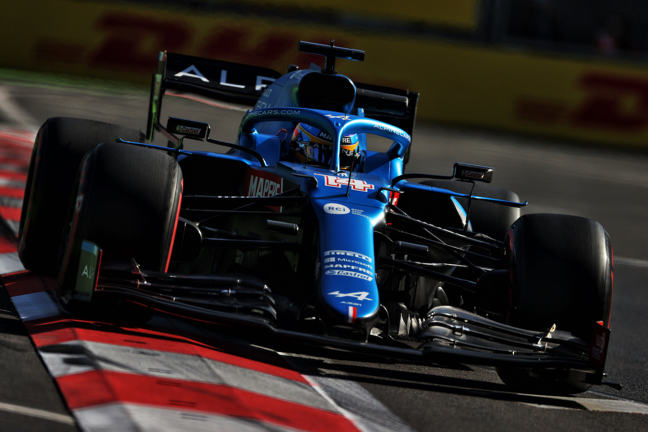 GP AZERBAIJAN, Fernando Alonso (ESP) Alpine F1 Team A521.
04.06.2021. Formula 1 World Championship, Rd 6, Azerbaijan Grand Prix, Baku Street Circuit, Azerbaijan, Practice Day.
- www.xpbimages.com, EMail: requests@xpbimages.com © Copyright: Moy / XPB Images