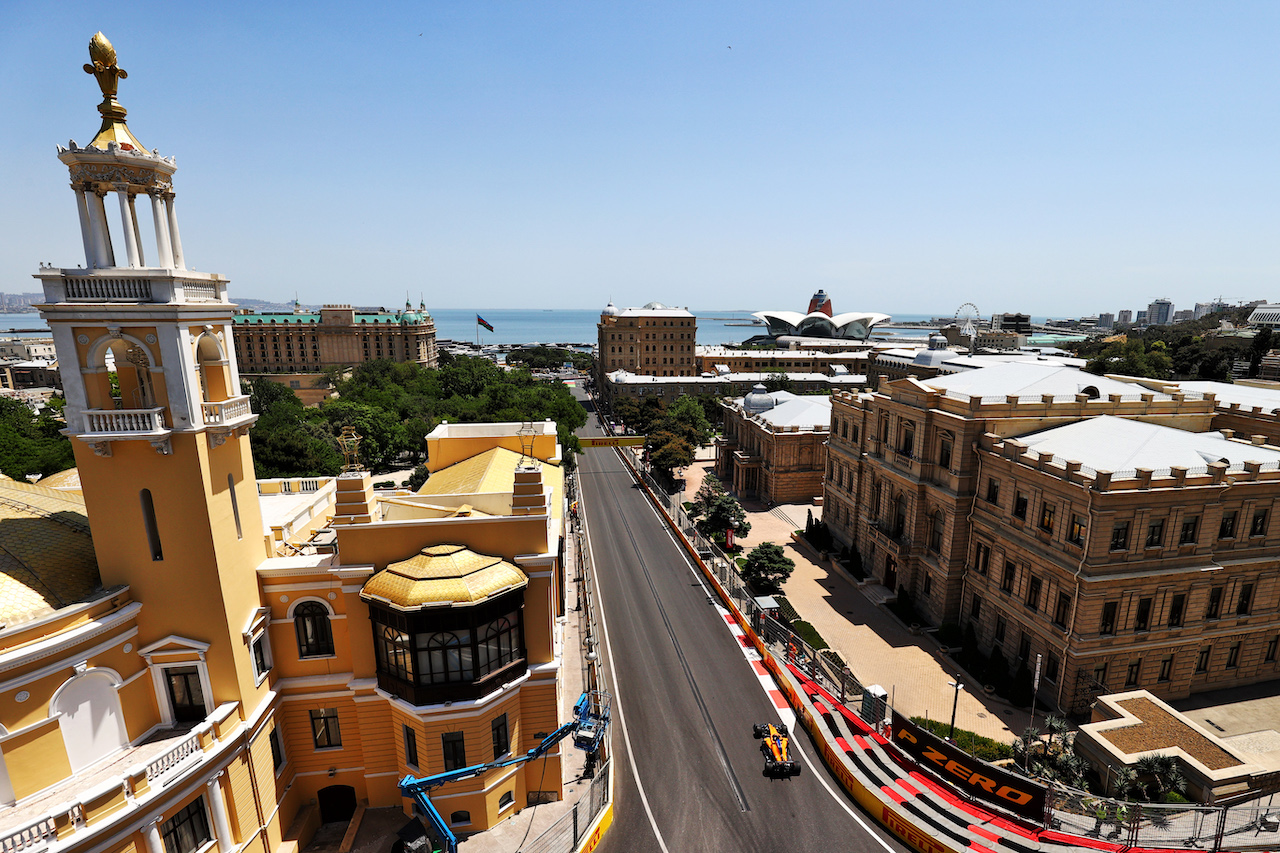 GP AZERBAIJAN, Daniel Ricciardo (AUS) McLaren MCL35M.
04.06.2021. Formula 1 World Championship, Rd 6, Azerbaijan Grand Prix, Baku Street Circuit, Azerbaijan, Practice Day.
- www.xpbimages.com, EMail: requests@xpbimages.com © Copyright: Moy / XPB Images