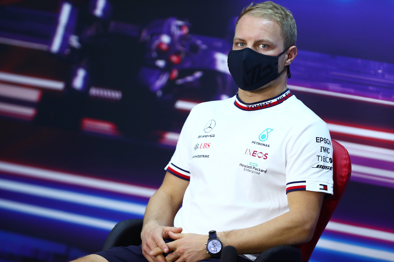 GP BAHRAIN, Valtteri Bottas (FIN) Mercedes AMG F1 in the FIA Press Conference.
25.03.2021. Formula 1 World Championship, Rd 1, Bahrain Grand Prix, Sakhir, Bahrain, Preparation Day.
- www.xpbimages.com, EMail: requests@xpbimages.com © Copyright: FIA Pool Image for Editorial Use Only