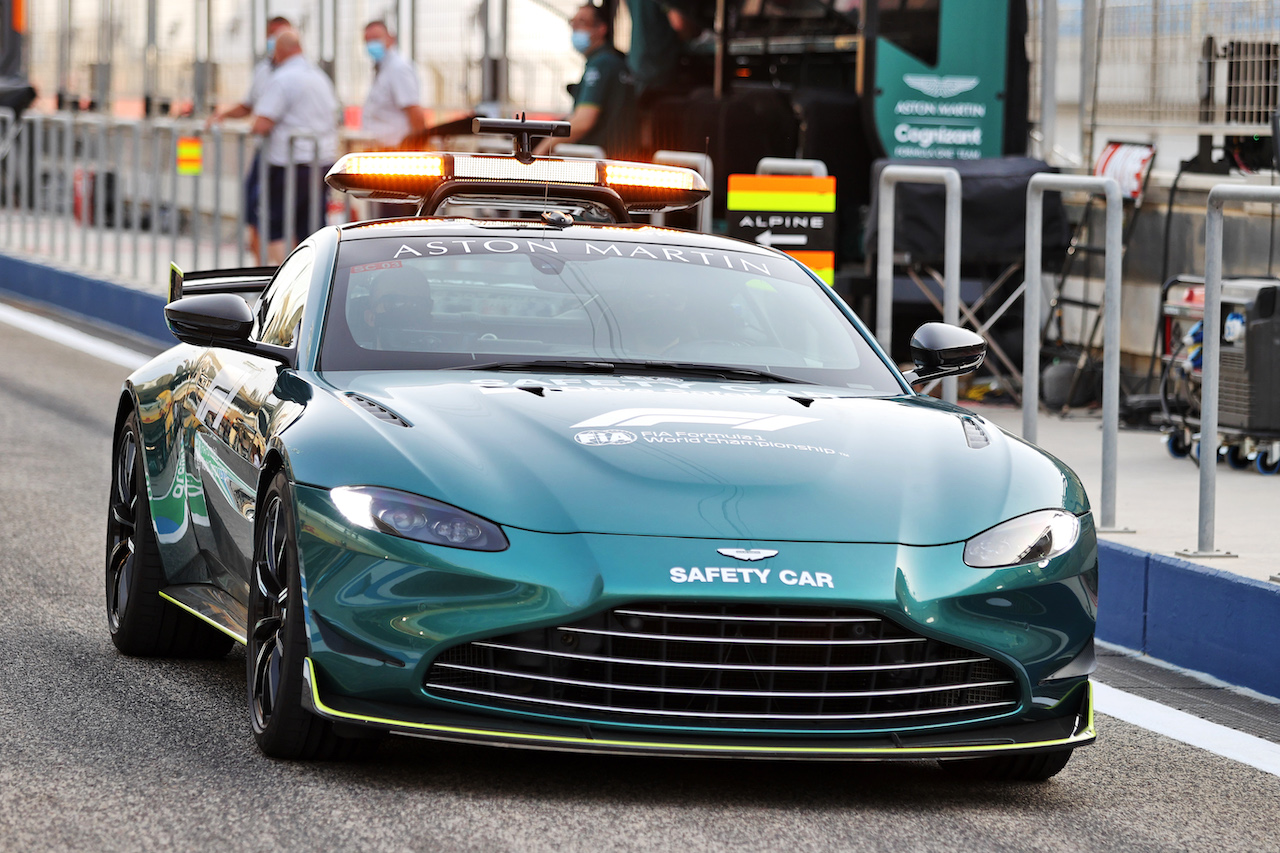 GP BAHRAIN, Aston Martin FIA Safety Car.
25.03.2021. Formula 1 World Championship, Rd 1, Bahrain Grand Prix, Sakhir, Bahrain, Preparation Day.
- www.xpbimages.com, EMail: requests@xpbimages.com © Copyright: Moy / XPB Images