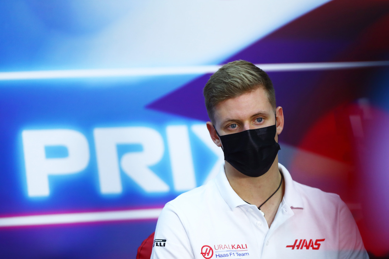 GP BAHRAIN, Mick Schumacher (GER) Haas F1 Team in the FIA Press Conference.
25.03.2021. Formula 1 World Championship, Rd 1, Bahrain Grand Prix, Sakhir, Bahrain, Preparation Day.
- www.xpbimages.com, EMail: requests@xpbimages.com © Copyright: FIA Pool Image for Editorial Use Only