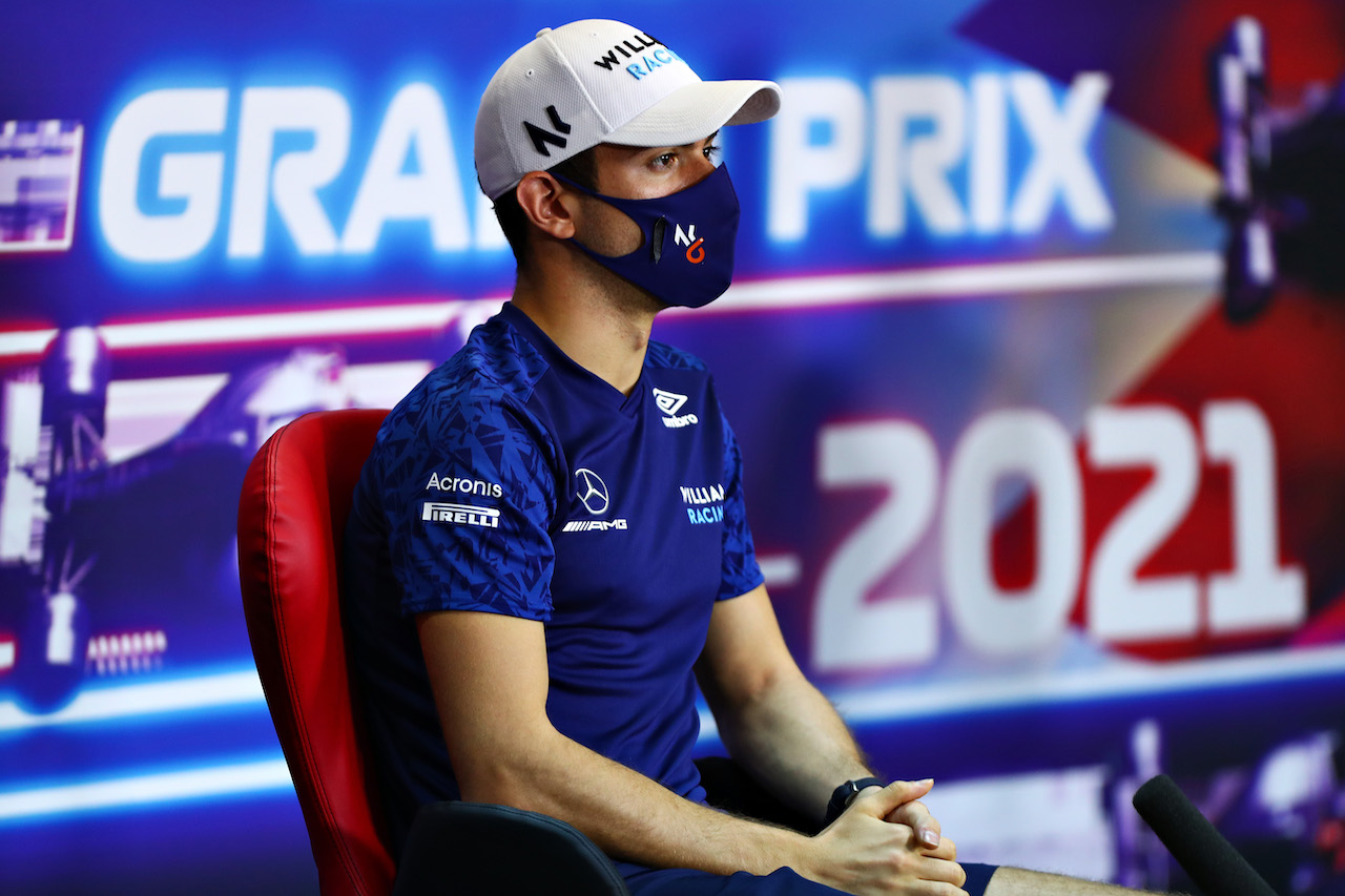GP BAHRAIN, Nicholas Latifi (CDN) Williams Racing in the FIA Press Conference.
25.03.2021. Formula 1 World Championship, Rd 1, Bahrain Grand Prix, Sakhir, Bahrain, Preparation Day.
- www.xpbimages.com, EMail: requests@xpbimages.com © Copyright: FIA Pool Image for Editorial Use Only
